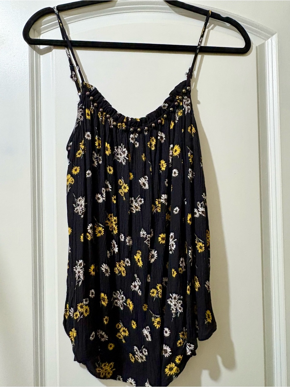 Maurices Black Floral Spaghetti Strap Cami